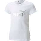 Essentials+ Logo T-Shirt Mädchen puma white
