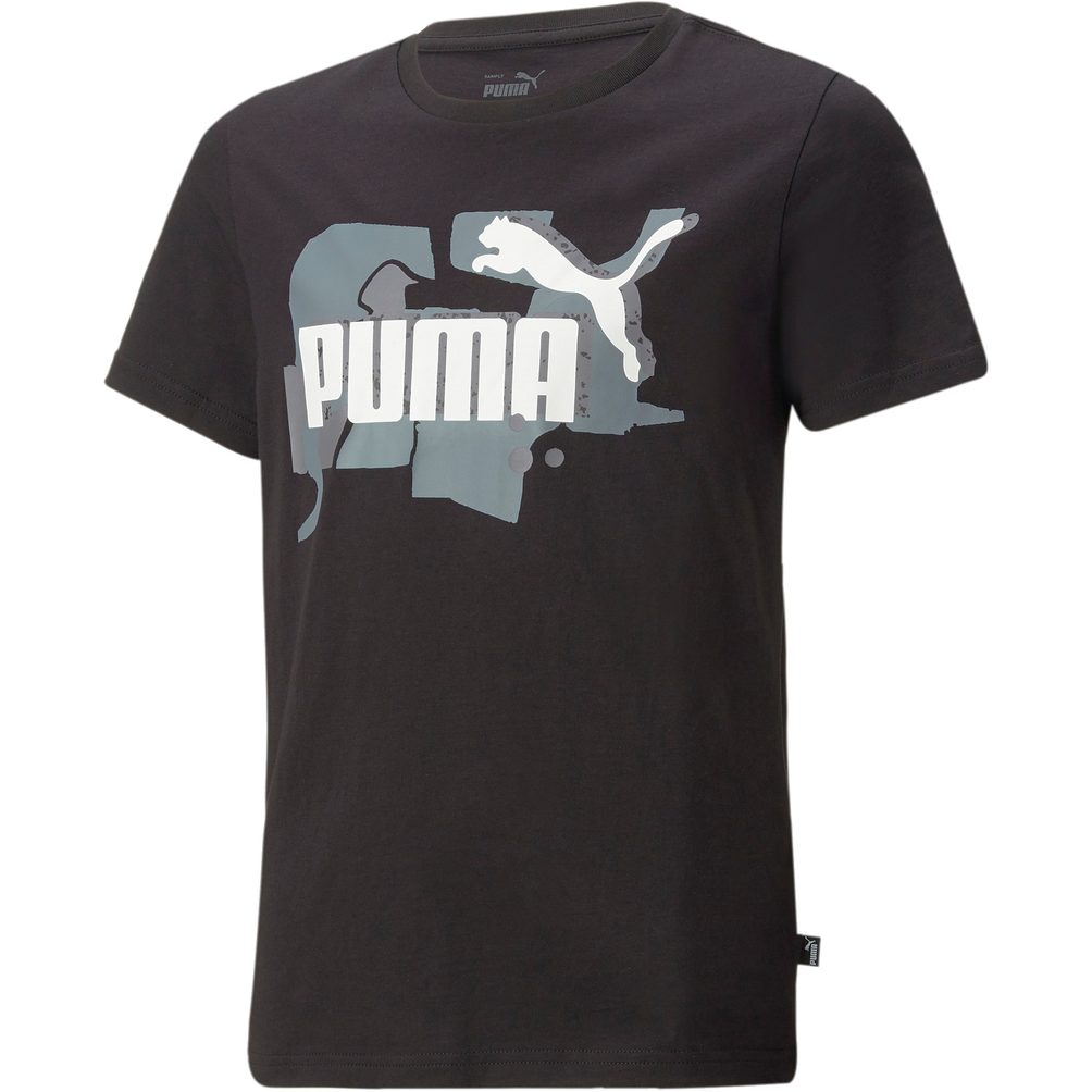 Puma - Essentials+ Street Art Logo T-Shirt Boys puma black at Sport Bittl  Shop
