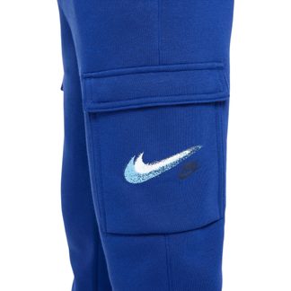 Sportswear Fleece Cargohose Jungen deep royal blue 