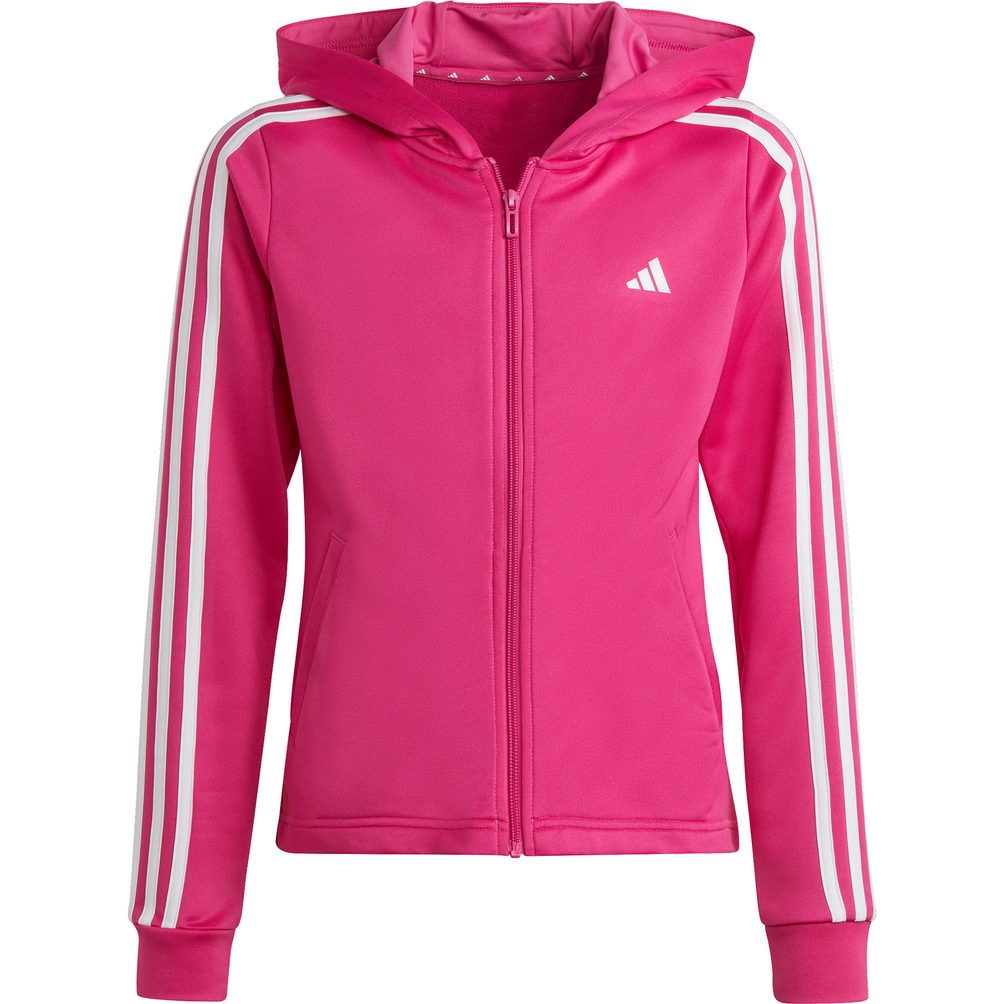 adidas - Train Essentials Aeroready Girls Sport at Hooded Bittl lucid semi 3-Stripes Jacket Shop fuchsia