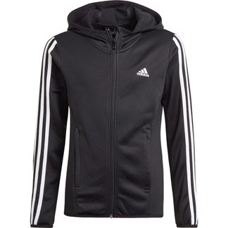 adidas - Designed To Move 3-Stripes Hooded Jacket Girls black