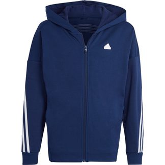 adidas - Future Icons 3-Streifen Kapuzenjacke Kinder dunkelblau