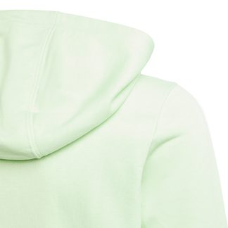 Essentials 3-Stripes Full-Zip Hoodie Girls semi green spark