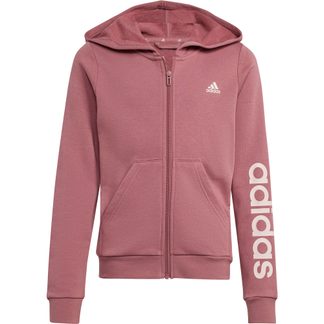 adidas - Essentials Linear Logo Kapuzenjacke Mädchen preloved crimson