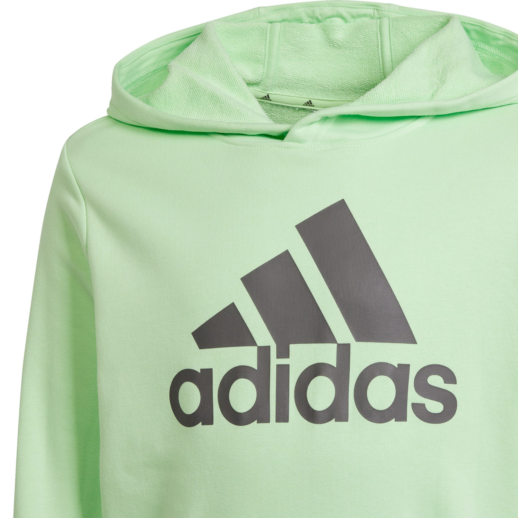 adidas Big Logo Essentials Cotton Hoodie Kids semi green spark at Sport Bittl Shop