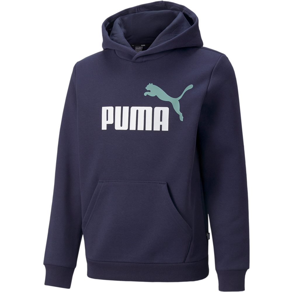 Puma - Essentials+ Two-Tone Big Logo Hoodie Boys peacoat at Sport Bittl Shop