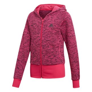 adidas - Train Essentials Aeroready 3-Stripes Hooded Jacket Girls semi  lucid fuchsia at Sport Bittl Shop | Trainingsanzüge