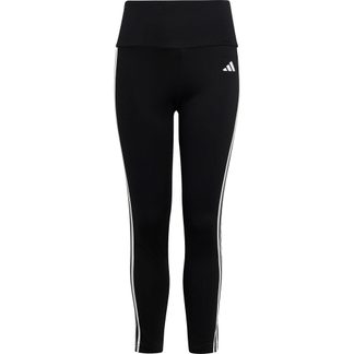 adidas - Train Essentials 3-Streifen High-Waisted Tights Mädchen schwarz