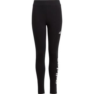 adidas - Essentials Linear Logo Cotton Leggings Girls black