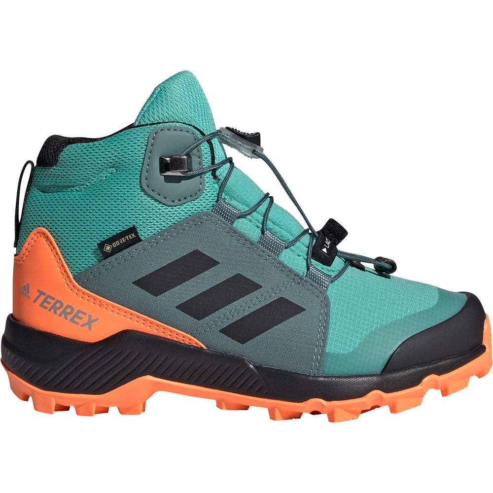 adidas TERREX - Terrex Mid Hiking Shoes Kids acid mint core black screaming orange at Sport Bittl Shop