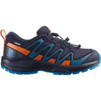 XA Pro V8 CSWP Hiking Shoes Junior navy wil vibrant orange blithe