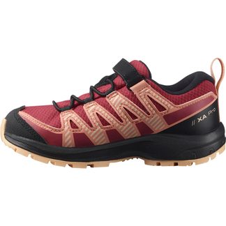 XA Pro V8 CSWP Hiking Shoes Kids earth red black almon cream
