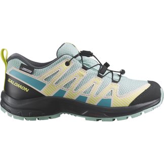 Salomon - XA PRO V8 Climasalomon™ Waterproof Trail Running Shoes Kids tanager turquoise