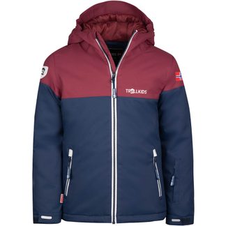 Trollkids - Hallingdal Schneejacke Mädchen navy maroon red white