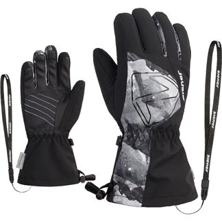 Ziener - Laval AS®AW Handschuhe Kinder black grey mountain print