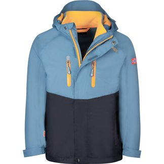 Trollkids - Bryggen 3in1 Jacket Kids steel blue