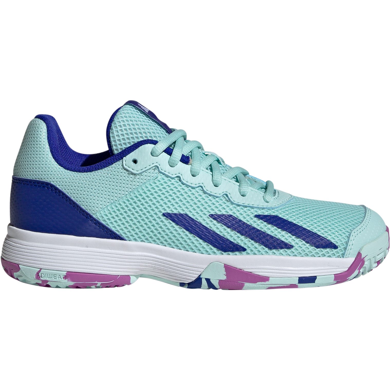 adidas Courtflash Tennis Shoes Kids semi flash aqua at Sport Bittl Shop