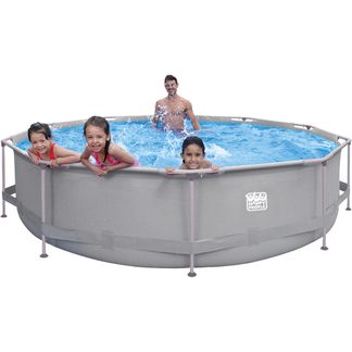 Stahlrahmenpool-Set 360x76cm grau