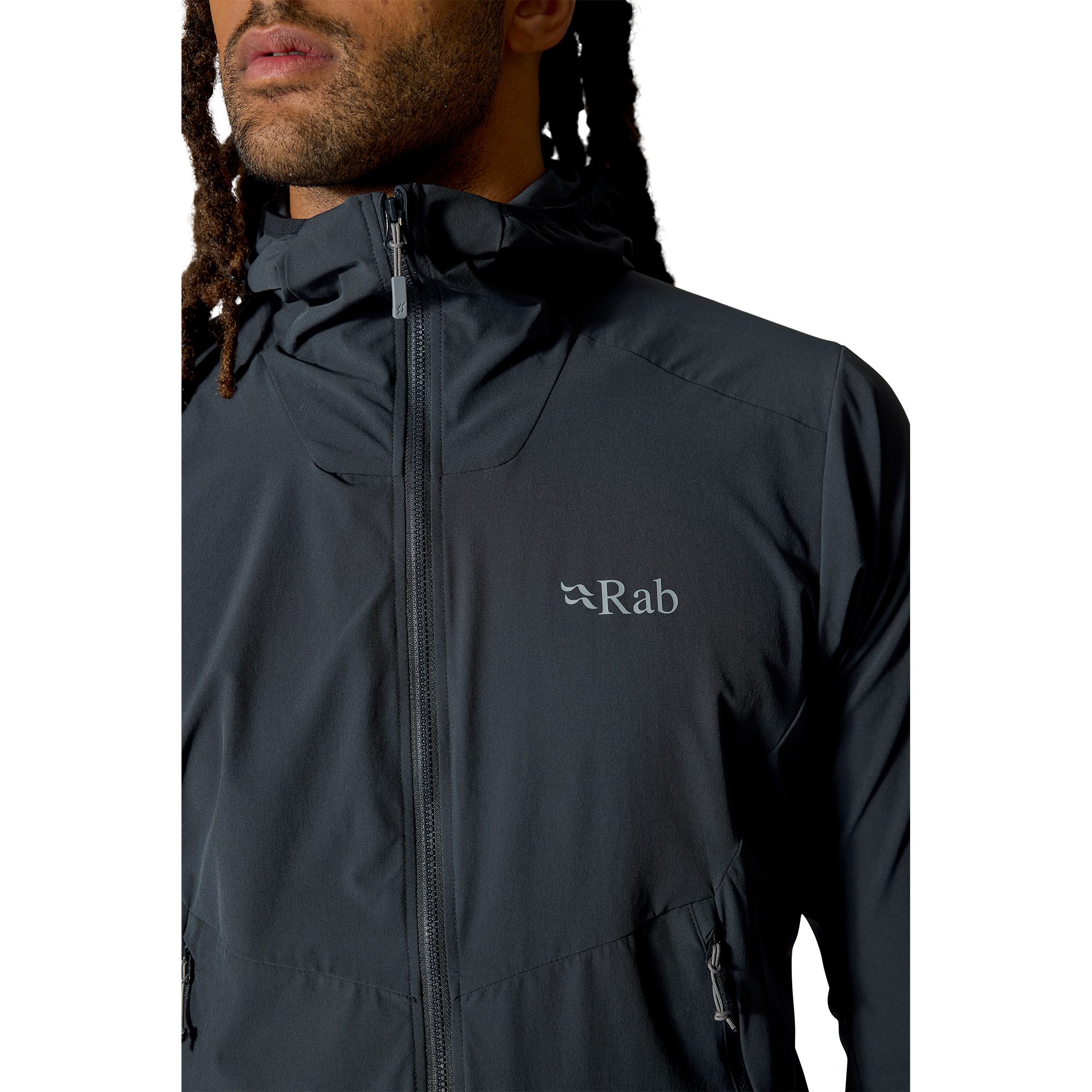 RAB - Borealis Hoody Softshell Jacket Men beluga at Sport RAB - Borealis Hoody Softshell Jacket Men beluga at Sport