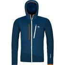 Fleece Grid Hoody Herren deep ocean