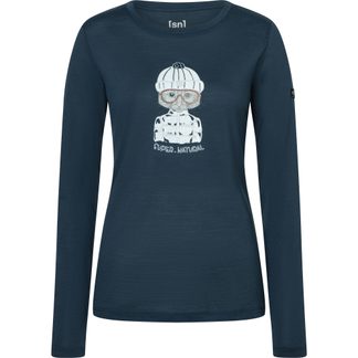 Snow Cat Longsleeve Damen blueberry