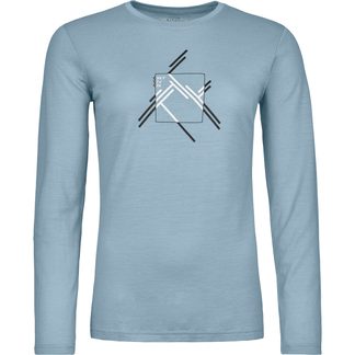 ORTOVOX - 185 Merino Mountain Longsleeve Damen glacier grey