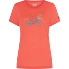 Lovely Bike T-Shirt Damen living coral