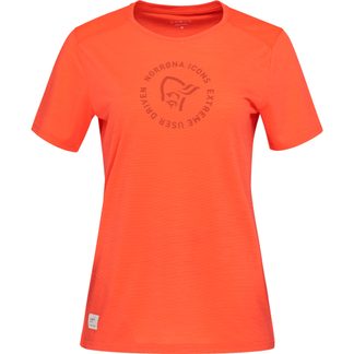 Norrona - Svalbard Wool T- Shirt Damen orange alert