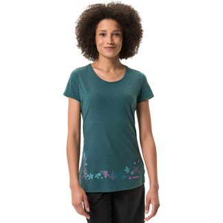Skomer Print II T-Shirt Women mallard green