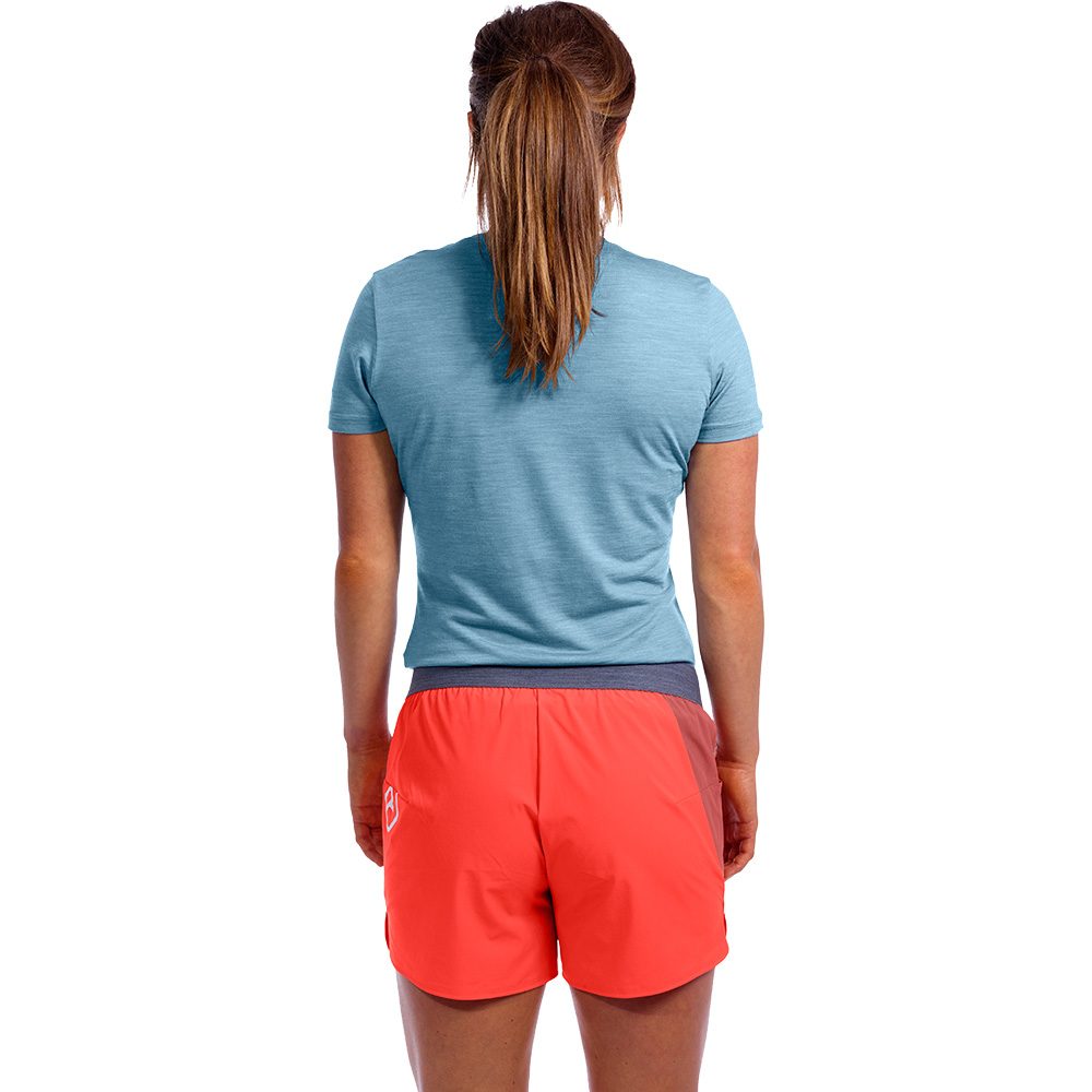 Shop 150 blue ORTOVOX Damen Cool - im T-Shirt blend Sport kaufen Leaves light Bittl