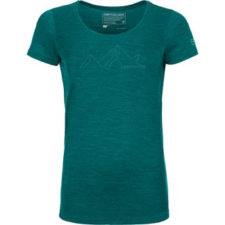 ORTOVOX - 150 Cool Mountain Face T-Shirt Damen pacific green blend