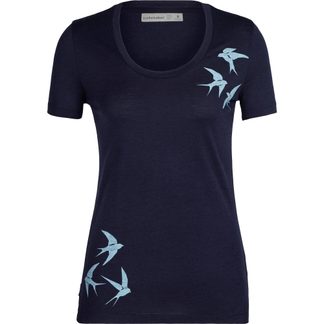 Icebreaker - Tech Lite II Scoop Shapes T-Shirt Damen midnight navy