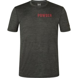 super.natural - Powder Days T-Shirt Herren pirate grey melange feather grey