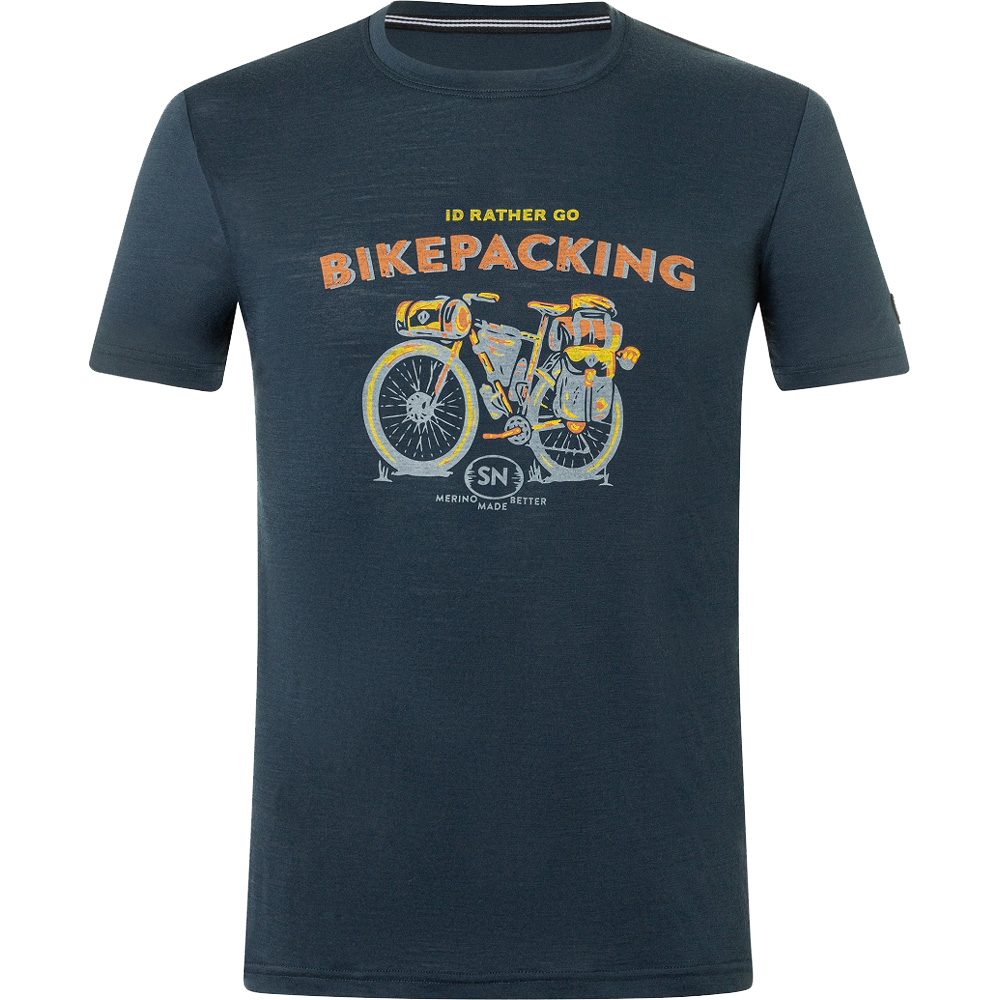 super.natural Bikepacking T Shirt Herren blueberry