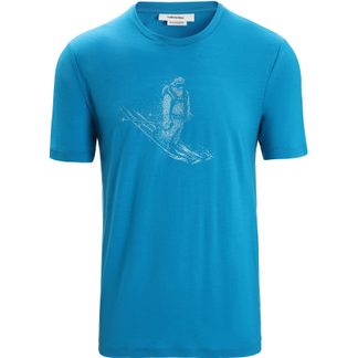 Icebreaker - Tech Lite II Skiing Yeti T-Shirt Herren geo blue