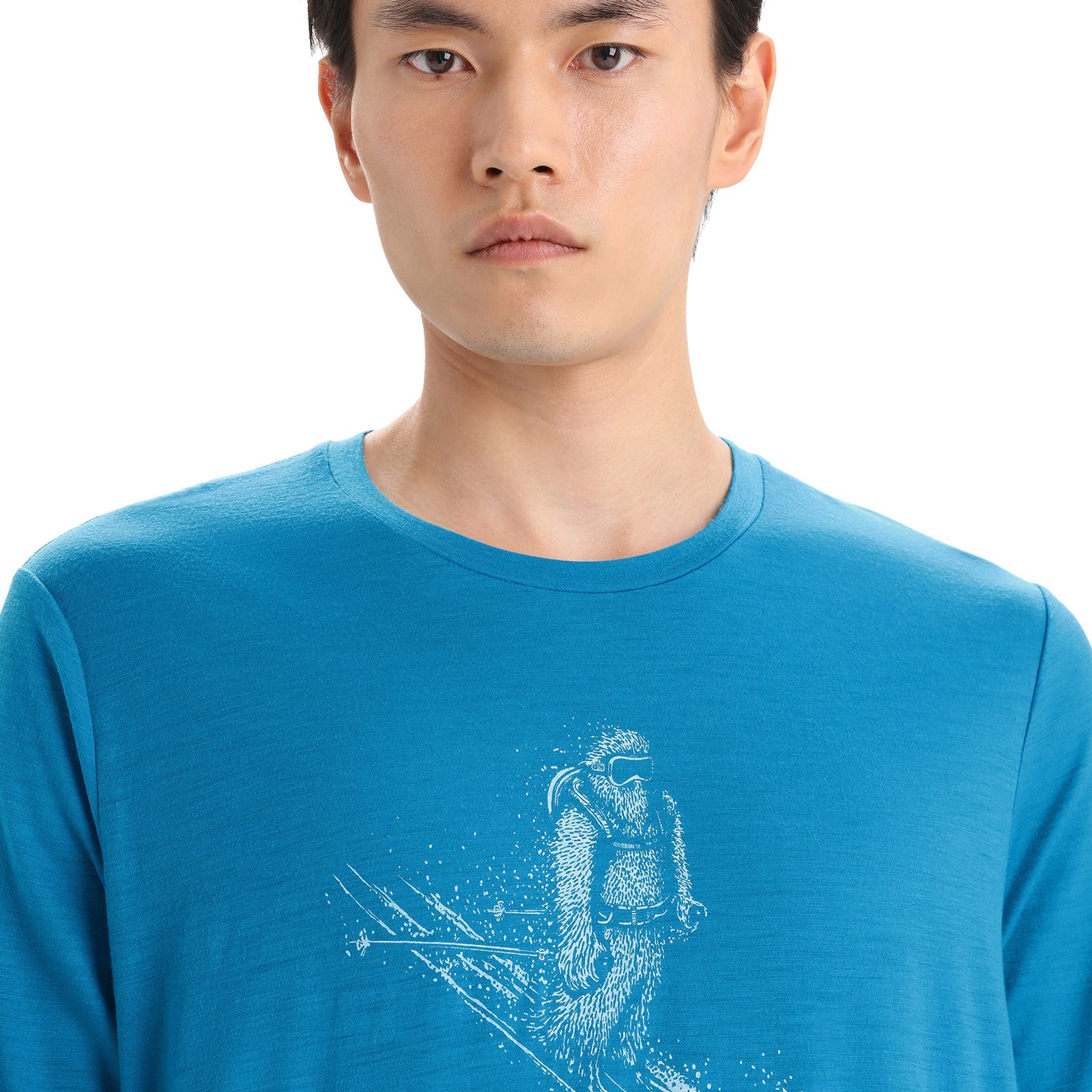 Icebreaker - Tech Lite II Skiing Yeti T-Shirt Men geo blue