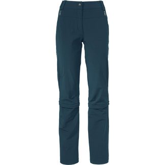 VAUDE - Farley Stretch Capri T-Zip Trekking Pants Women dark sea