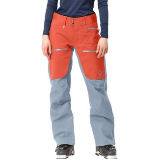 Norrona - Lofoten Gore-Tex Pro Ski Pants Women orange alert blue fog