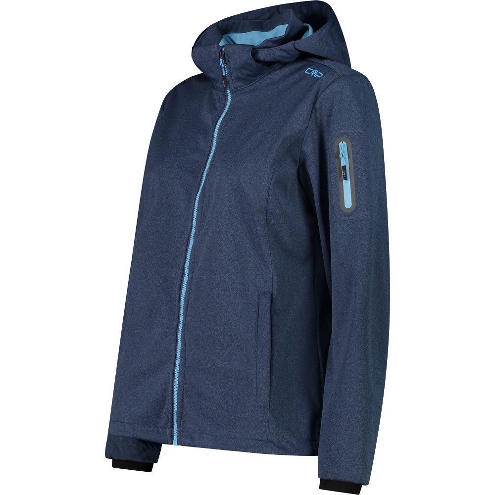 Hood melange Bittl blue Zip Softshell Jacket CMP Sport - Women at Shop