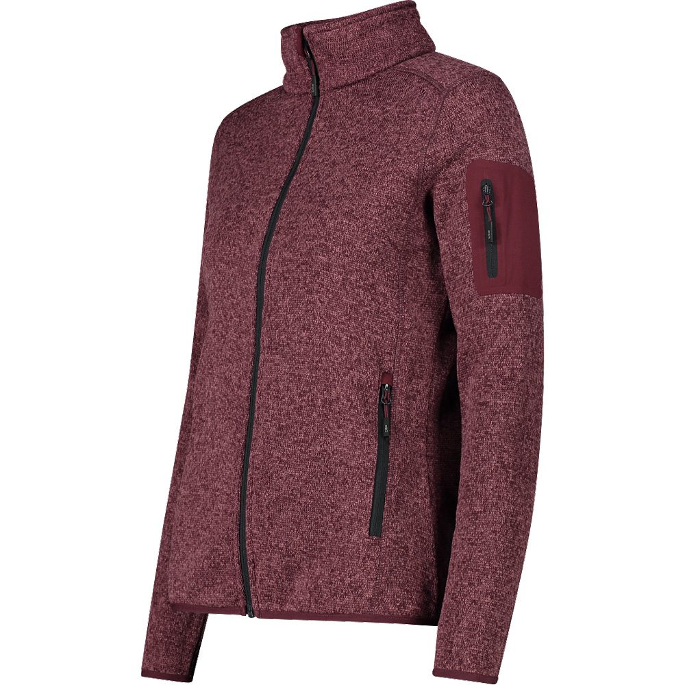 Jacket Shop Sport Women Knit-Tech Bittl - burgundy Fleece at CMP