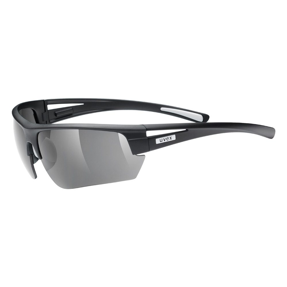 59,95 EUR UVEX gravic Fahrrad Sonnen Brille black mat mit Wechselgläsern UVP 
