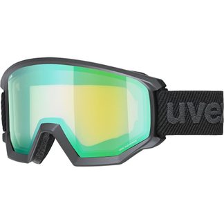 Uvex - athletic FM Skibrille black mat mirror green