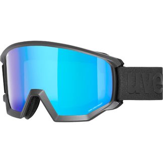 Uvex - athletic CV Skibrille black mat mirror blue colorvision green