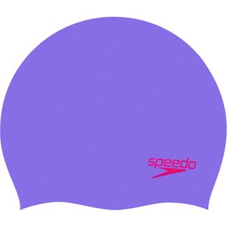Plain Moulded Silicone Junior Swim Cap Kids lilac