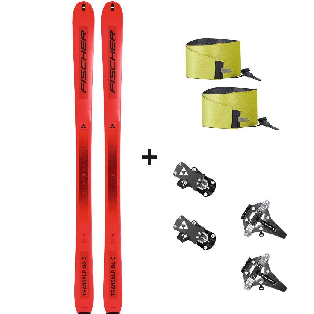 Transalp 86 Carbon 22/23 Tourenski Komplettset & Fischer Bindung & Fell