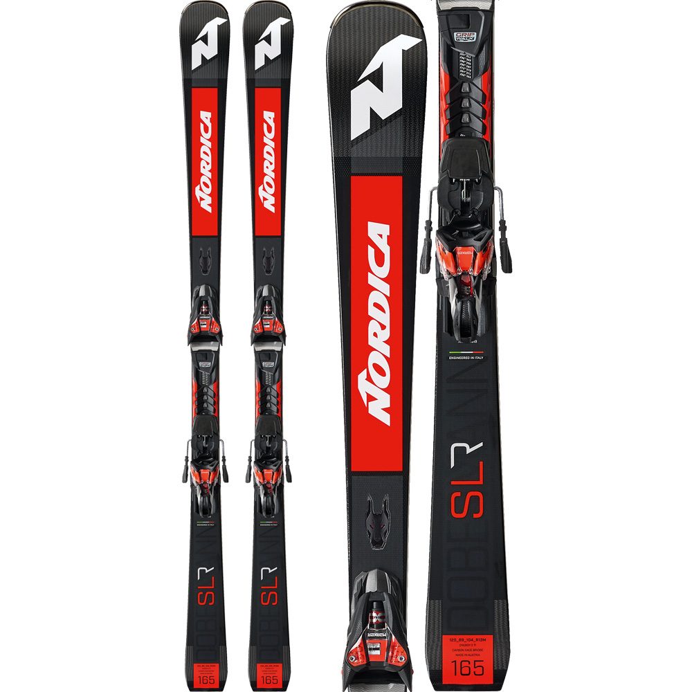 Nordica Dobermann SLR RB FDT Slalom Ski XCell 14 FDT Bindung schwarz/rot 