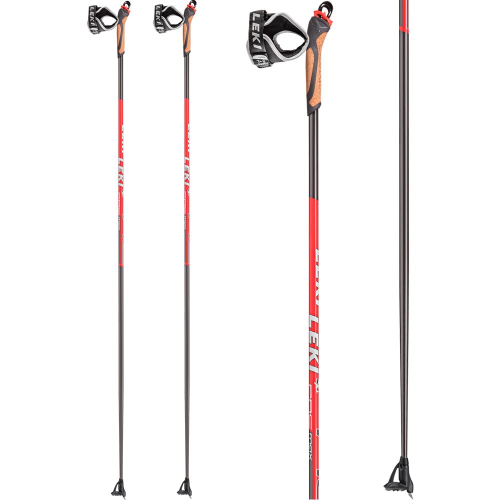 Borealis Telescopic Cross Country ski Snowshoe Hiking 3Pc Fastlock Poles 115-140 