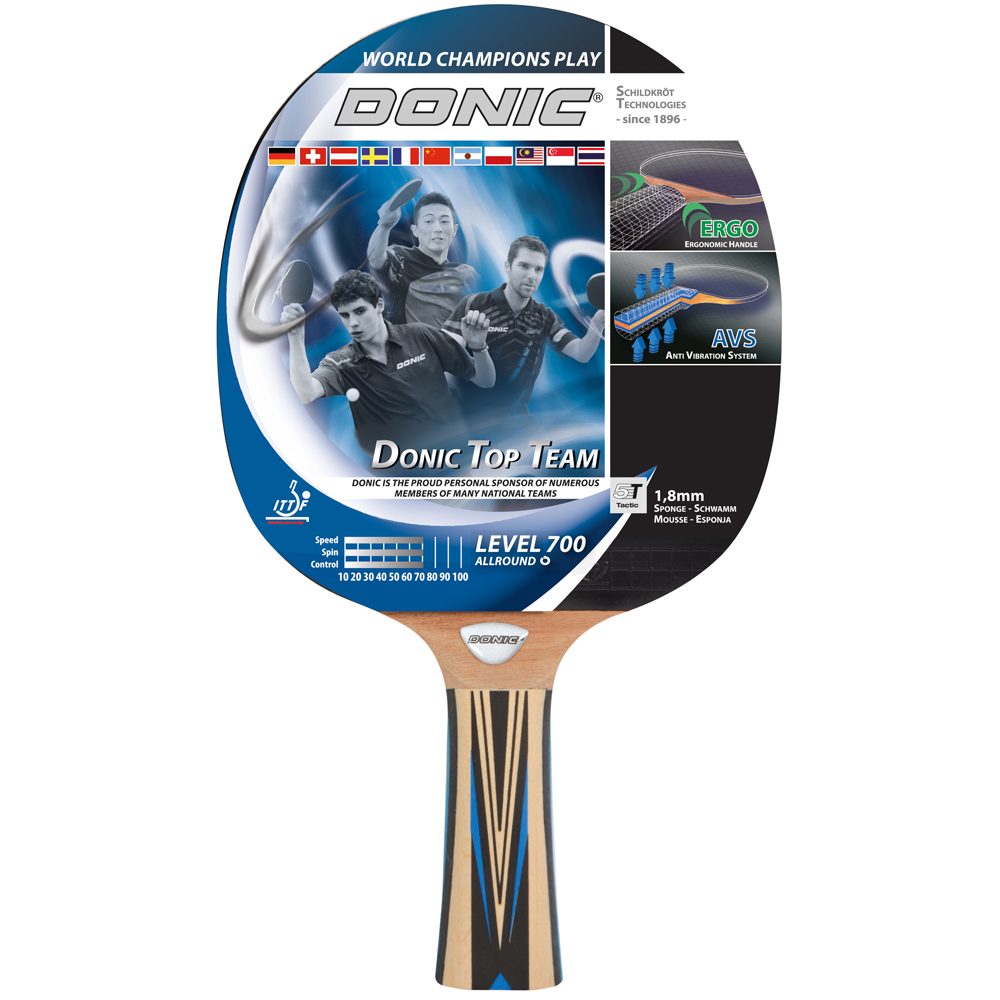 Donic Schildkrot TT-Chauve-souris Top Team 600 shakehand tennis de table ping pong raquette 