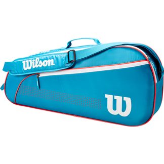 Wilson - Junior 3 Pack Tennistasche Kinder blue white coral