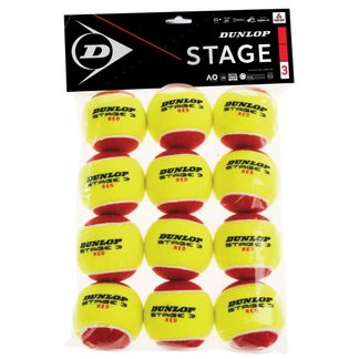 Dunlop - Stage 3 Tennis Balls Set of 12 red